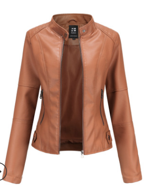 SANDRA - Stylish leather jacket