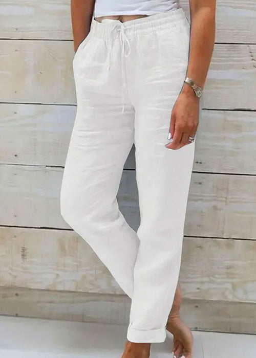 Laura | Casual Straight Linen Pants