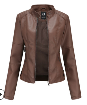 SANDRA - Stylish leather jacket