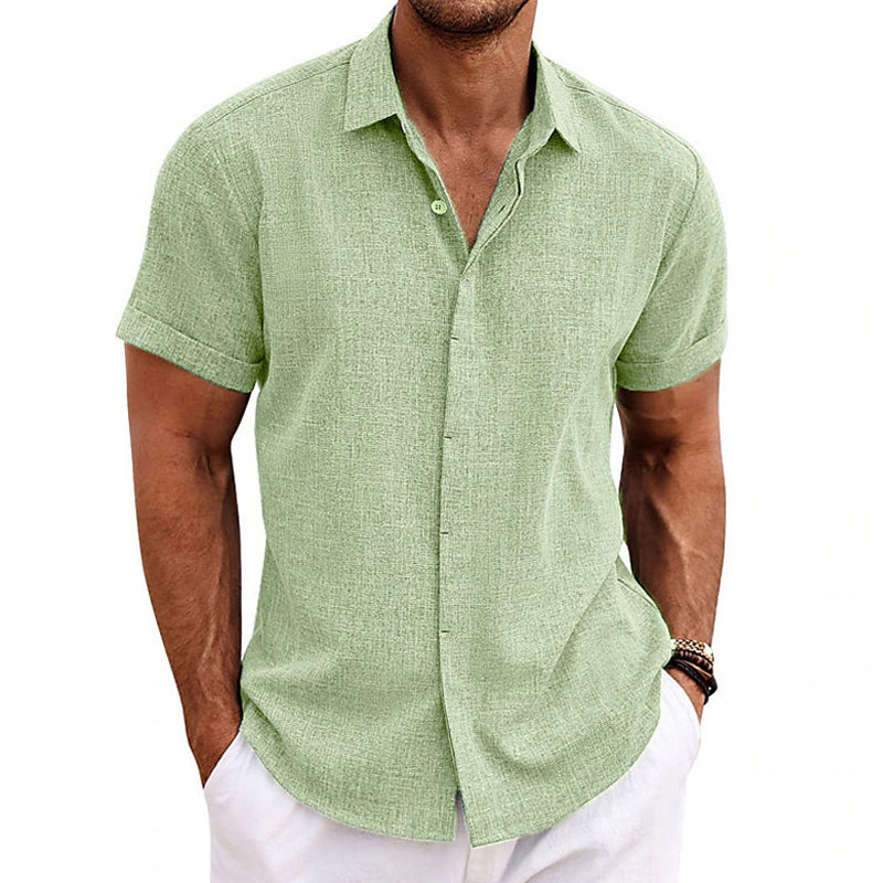 Oliver - Linen Short-Sleeved Shirt For Men