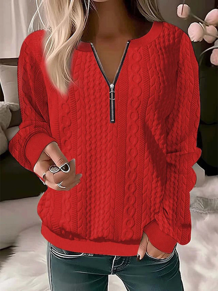 LIZZY - Sweater with zipper