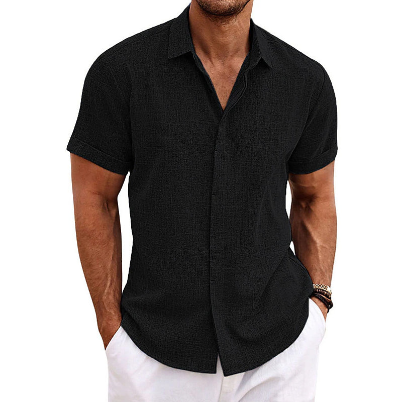 Oliver - Linen Short-Sleeved Shirt For Men