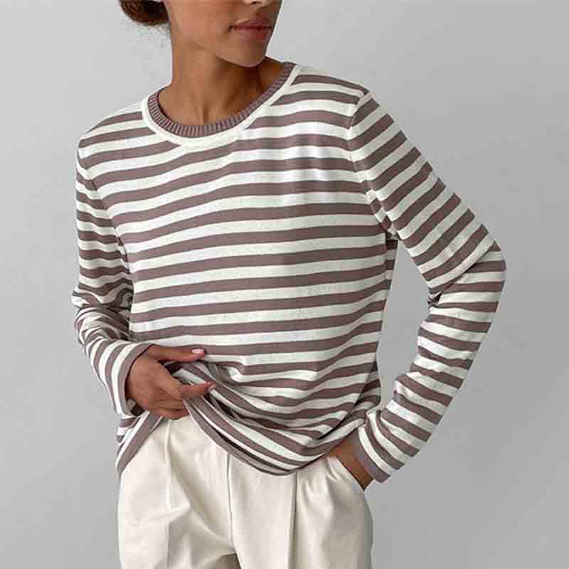DAGMAR - Elegant Striped T-Shirt